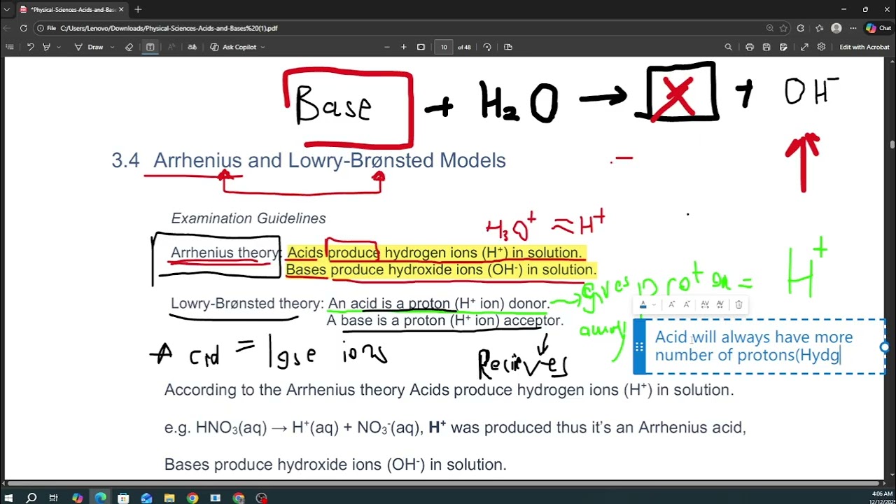 Acids & Base | Grade 11 & 12 -Physical Science