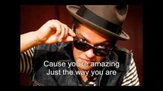 Video thumbnail of "just the way you are  (acoustic) con letra - bruno mars"
