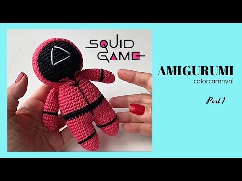 Kalamar Oyunu Pembe Asker | Crochet Squid Game Pink Soldiers  | 오징어게임  |  1