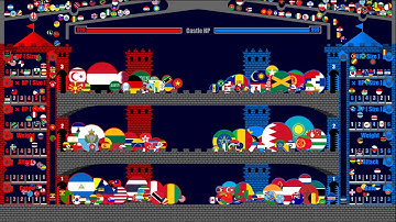 Worldwide Team Competition #4 - Marble Race Countries in Algodoo