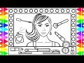 How to draw makeup on a face makeup on a face drawing  makeup coloring pages