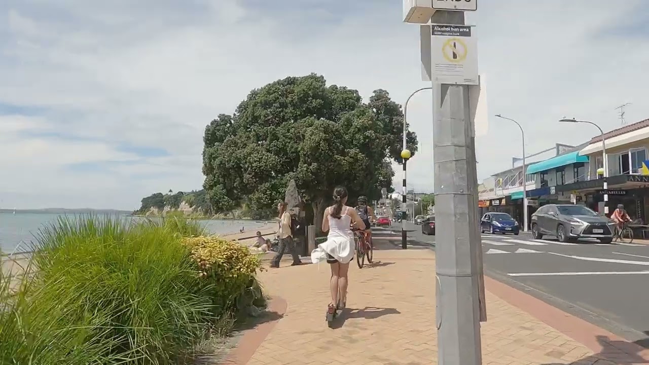 E-Scooter ride from Mission bay to St  Heliers Beach