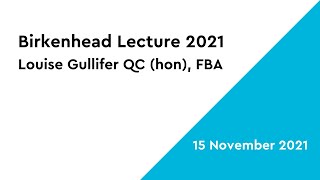 Annual Birkenhead Lecture 2021