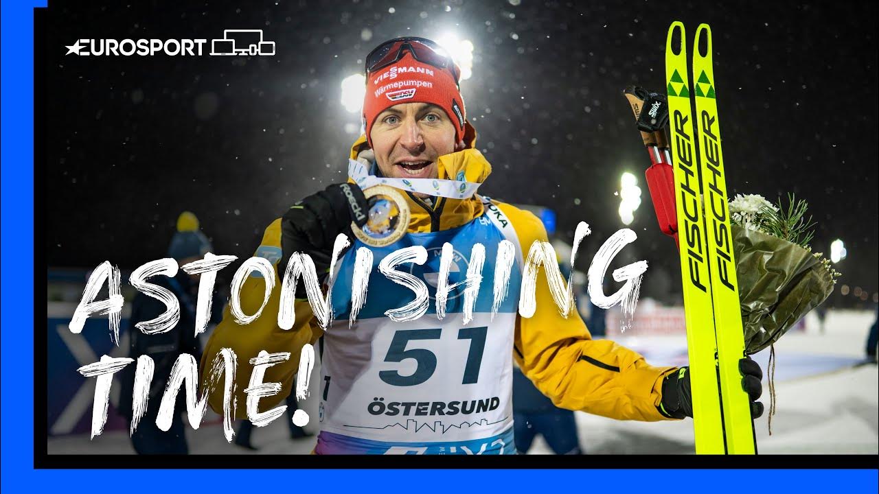😲 Phillip Nawrath nails STUNNING TIME to win 10km sprint in Oestersund Biathlon Men