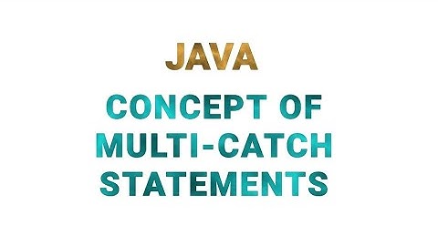 MULTI-CATCH STATEMENTS in java#javaprogramming#javatutorial#java #telugututorials #teaching