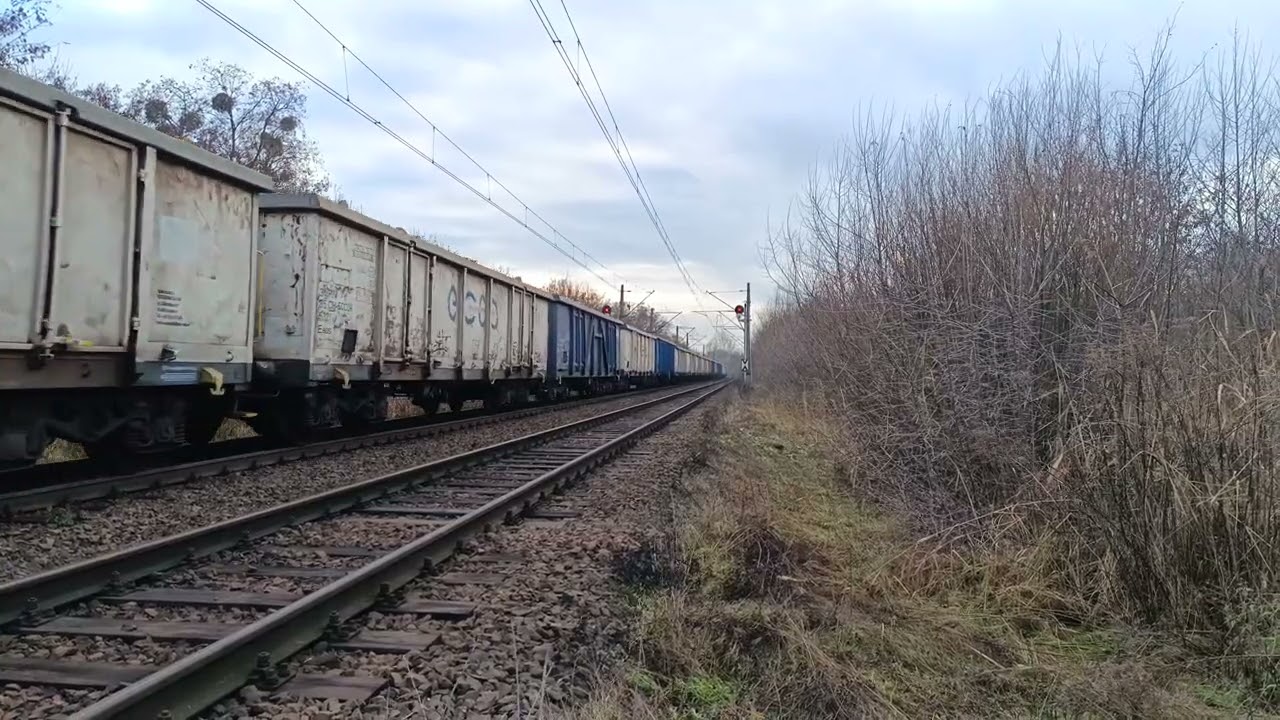 BR233 Ecco Rail z Węglarkami mija Poznańską Dębinę