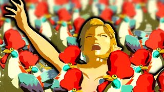 Can I beat Zelda if 5 chickens spawn every second?