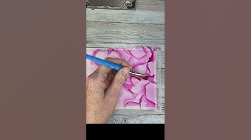 Watercolor  Flowers Negative Painting🌸🌸🌸 #shorts