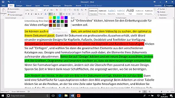 Wie kann ich in Word etwas farbig markieren?