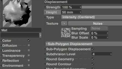 ***  C4D moving displacement map