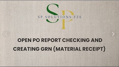 Open PO Report is Checking and Creating Material Receipt (GRN) in EPICOR E10 !!!