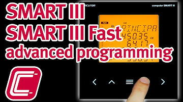 Advanced programming of Computer SMART III / SMART III Fast regulator