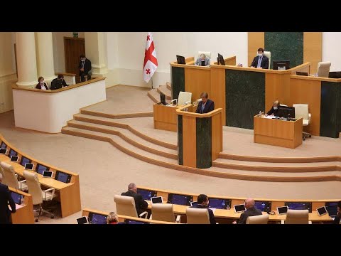 ინფრასტრუქტურის მინისტრი პარლამენტში