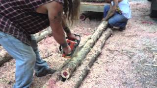 Hoppy Quick, The Catskill Mountain Woodsman shows you how he makes garden planter beds, with Dave & JWB Bows.