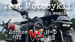 H-D Vs Zontes 125 - porównanie i test motocykli na wesoło - motocykl na kat. B, czy warto