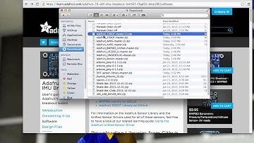 Arduino Installing Libraries for the Adafruit 10 DOF Accelerometers