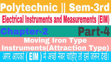 EIM || Electrical Instruments and Measurements || Moving iron type Instruments || UPBTE || SEM-3rd||