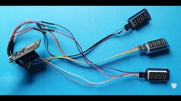 08 TM1637  3 display control by esp8266 NodeMcu | Connect 3 pic 7 segment display with esp8266