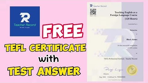 FREE 120 Hour TEFL Certificate with Answer | Teacher Record | Module 13 | it