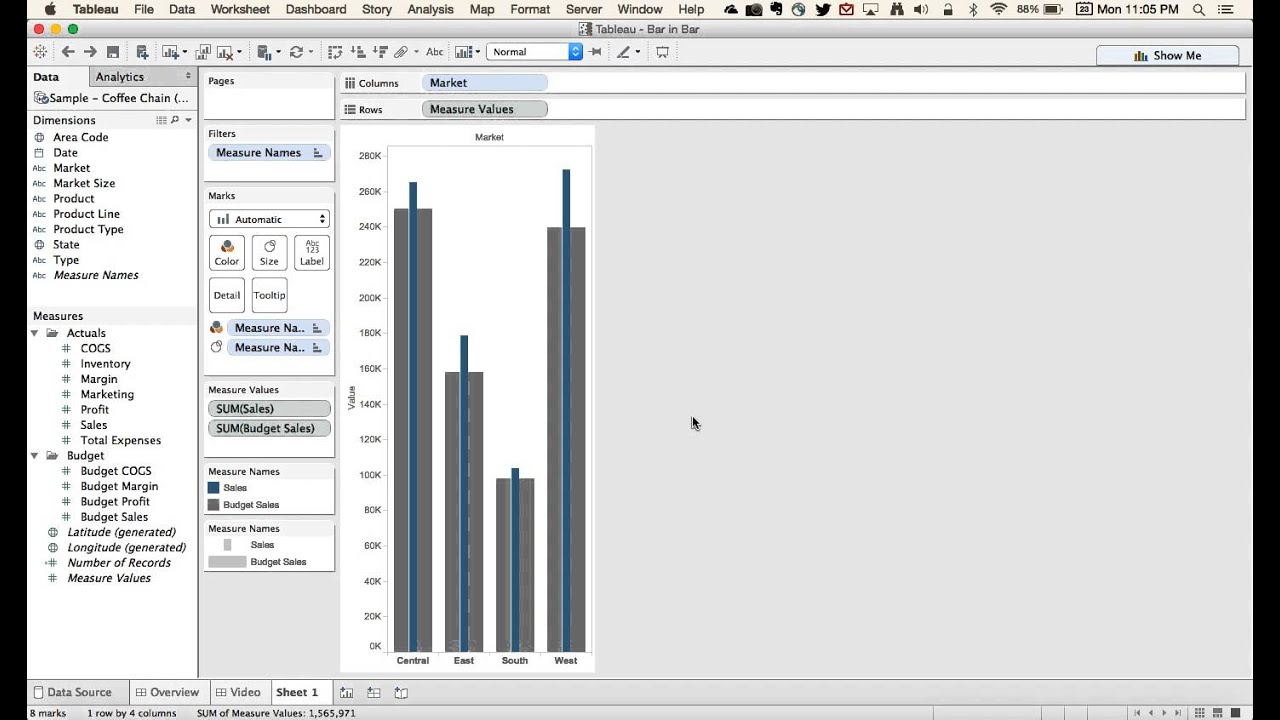 Tableau Bar Chart Width