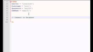 PHP: MySQL Connection