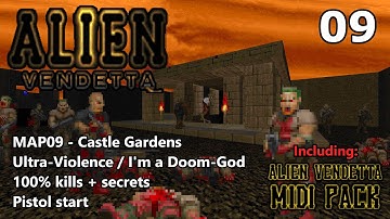 Doom II: Alien Vendetta - MAP09 (Castle Gardens) - Ultra-Violence / I