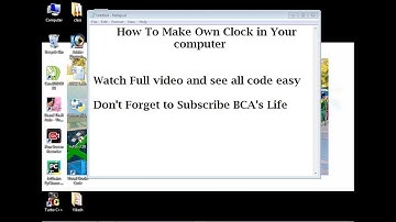 #bca #notepad How to make your own clock in Notepad just easy steps | code |