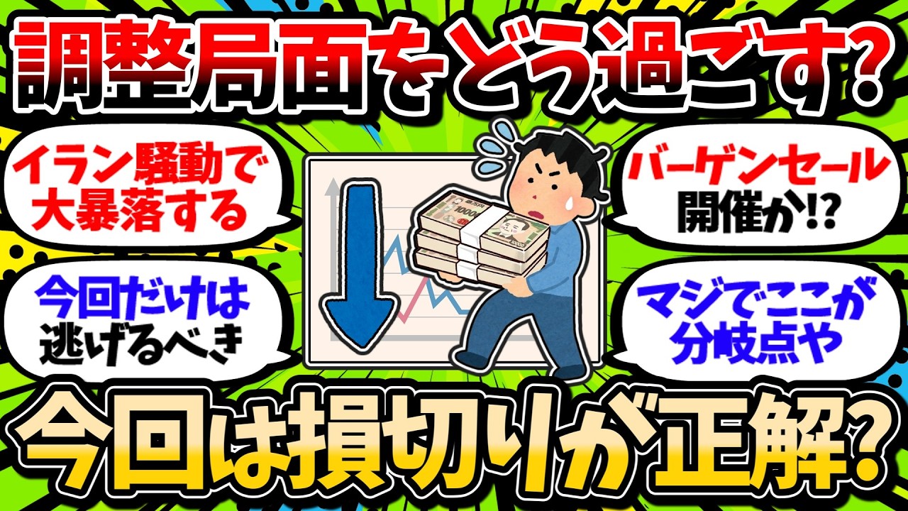 【投資終了？】最近の下げ相場マジで危険！？調整局面での投資民たちの生存戦略【2chお金スレ】