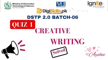 creative writing quiz 1 batch 06 | dstp 2.0 batch 06 creative writing quiz 1 solution 2023