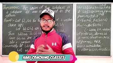 Linear algebra theorems, the union of two subspaces is a subspace iff one is contained in the other