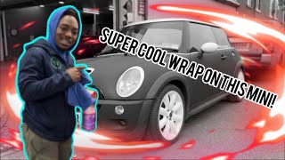 One of a kind style wrap on this mini cooper! Unique vinyl wrap! Full wrap!