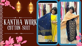 Kantha Handwork suits @Mashkafashionhouse ,Order @9992958156