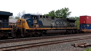 [HD] CSX Q009 with CSXT 439 "Spirit of Birmingham" Trailing - Fairport, NY