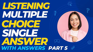 PTE Listening - Multiple Choice Single Answer With Answers | Most Repeated | Mock Test 5