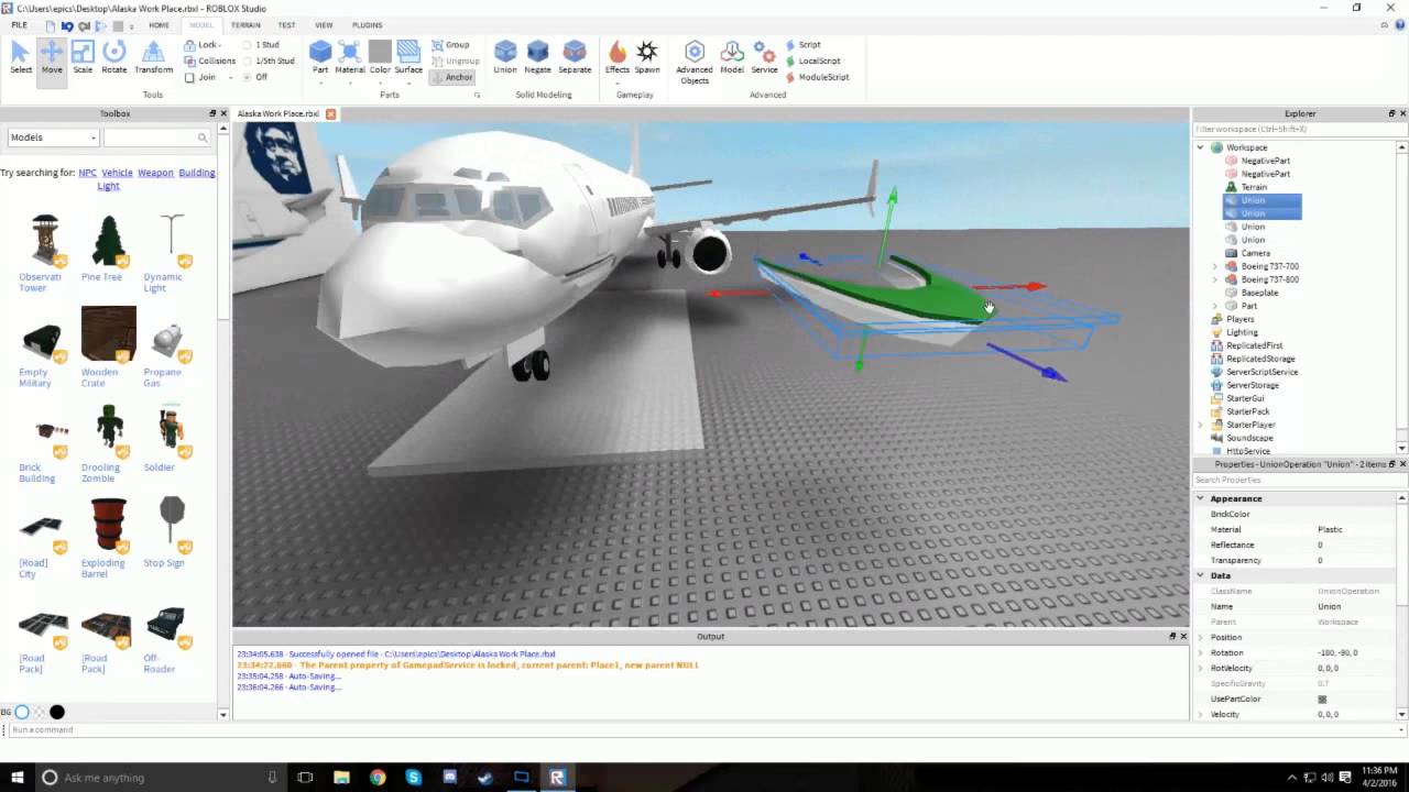 Roblox Studio Speedbuild Alaska Airlines Boeing 737 800 Youtube - boeing 737 200 roblox