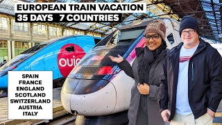 35 Day European Train Vacation To 7 Countries Riding the Caledonian Sleeper Eurostar Glacier Express