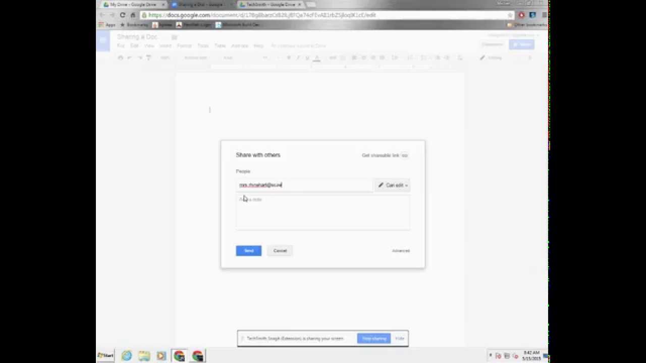 Sharing A Google Doc YouTube