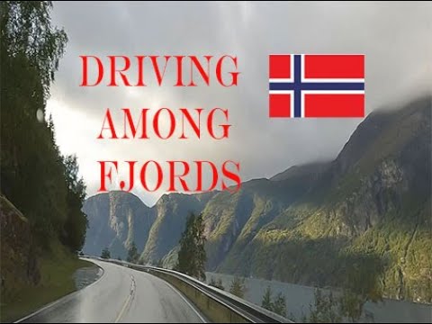 Driving in Norway among Frjords close to Bergen and Trolltunga