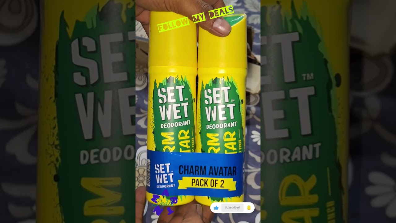 SET WET Deodorant For Men Cool & Charm Avatar Peppermint Punch, 150ml (Pack of 2)