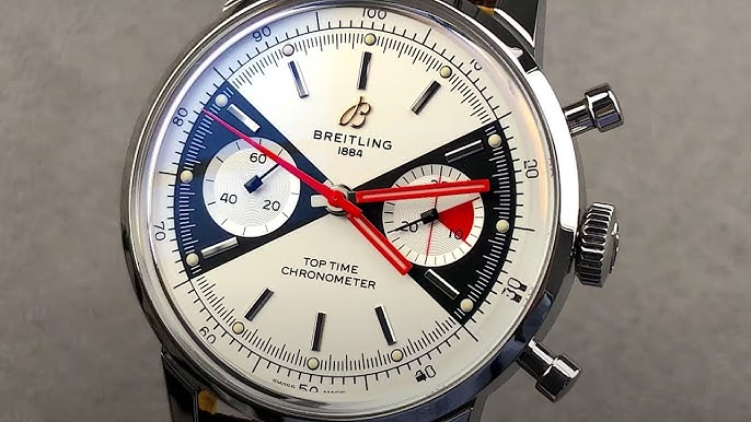 Breitling Top Time Deus Limited Edition W41mm Stainless Steel Leather Strap White/Turquoise Dial A233112A1A1X1