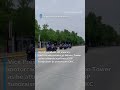 JD Vance motorcade arrives at Devon Tower in OKC