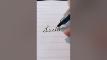 Handwriting beautiful Name Lucia #cursiveletters  #signature #shortsfeed #shortsvideo #shorts