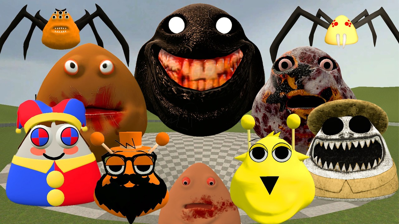 🌀SPARTAN KICKING POU BOU FAMILY FROM BOU'S REVENGE Of POU and SCARY PINK POU in BIG FUNNEL Gmod??🌀