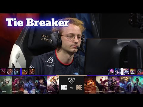 DRX vs RGE - Tie Breaker | Day 7 LoL Worlds 2022 Main Group Stage | DRX vs Rogue - Groups full game