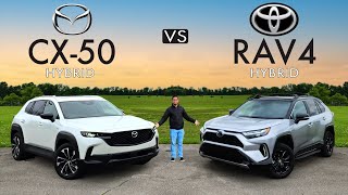 2025 Mazda CX-50 Hybrid vs. 2025 Toyota RAV4 Hybrid: Comparison