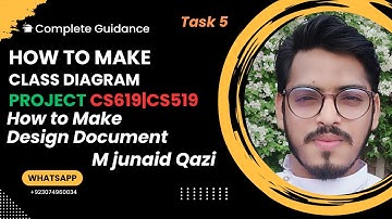 How to Make Class Diagram | Design Document of CS619 & CS519 | Task 5 by M junaid  Qazi