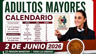attention Seniors  Calendar Starting June 1st Bienestar Pension 2026