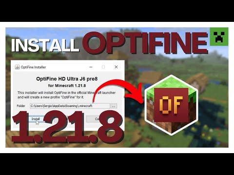How to Install OptiFine for Minecraft 1.21.8 🔧 | Boost FPS + Add Shaders Easily!