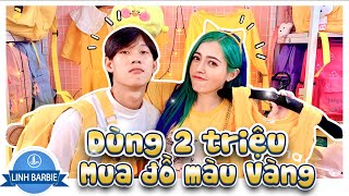 Dùng 2 Triệu Mua Tất Cả Đồ Màu Vàng I Linh Barbie Vlog