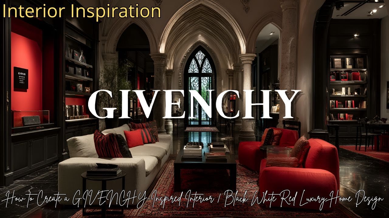 GIVENCHY Style Interior Design Secrets | Timeless Black & White Luxury with Red Accents